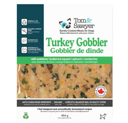 Tom & Sawyer Dog Gently Cooked Turkey Gobbler 454g