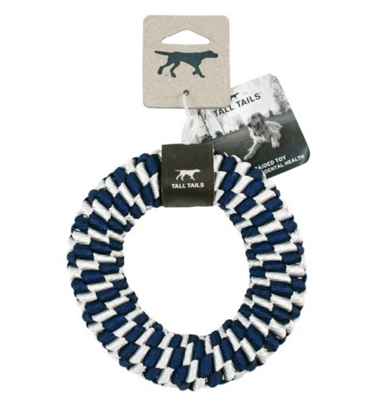 Tall Tails 6" Braided Ring Toy Navy