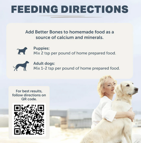 Four Leaf Rover Better Bones - Dried Bone For Homemade Diets 250g