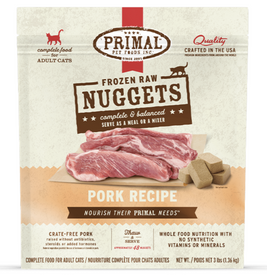 Primal Cat Raw Pork Nuggets 3lb