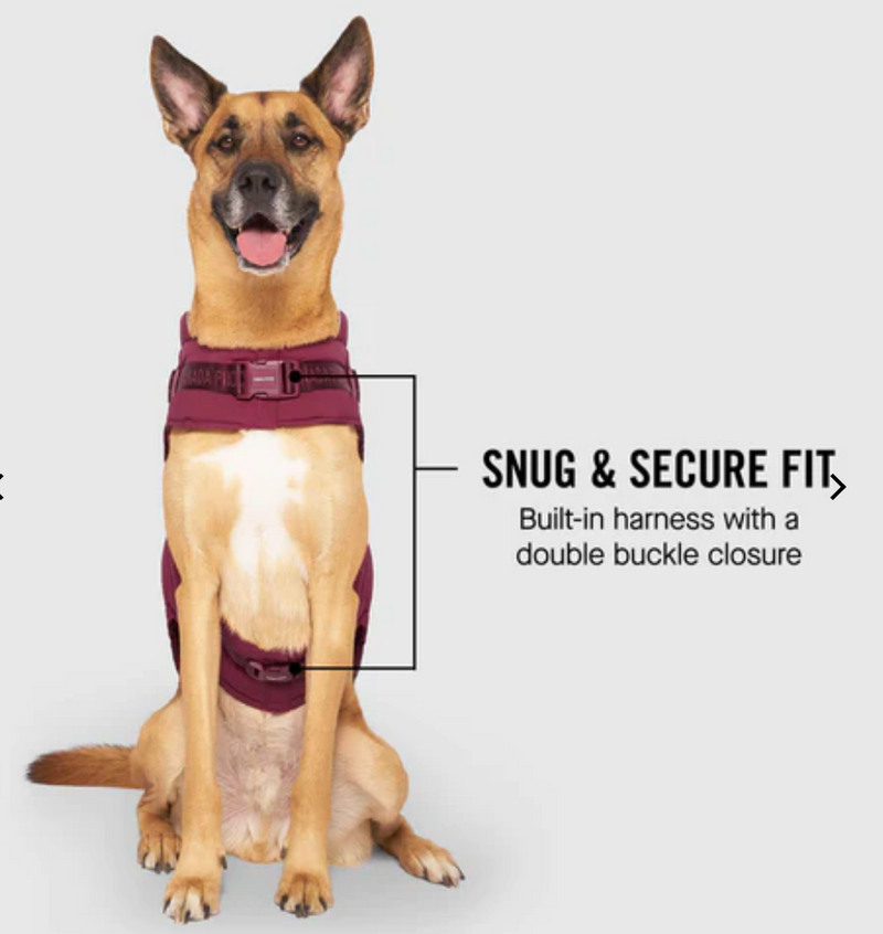 Load image into Gallery viewer, Canada Pooch Harness Puffer Plum
