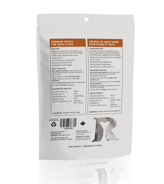 Rawbone Pet Food Co Wild Kangaroo Krisps 65g