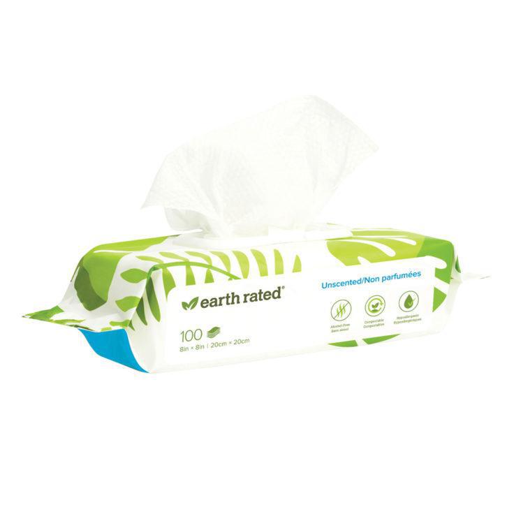 Load image into Gallery viewer, Earth Rated Compostable Wipes 100pk

