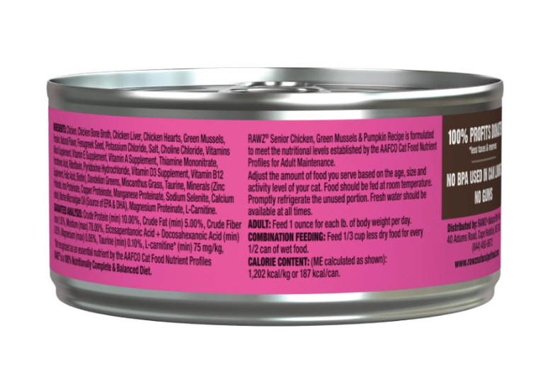 Load image into Gallery viewer, Rawz Cat Can Senior Chicken, Green Mussels &amp; Pumpkin 155g

