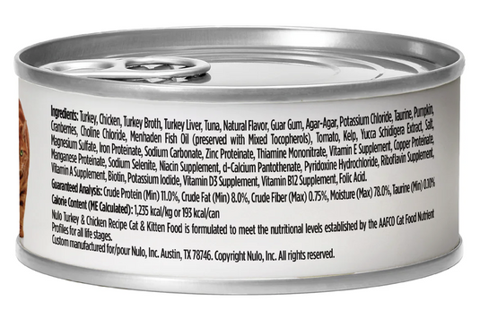 Nulo Cat Turkey & Chicken Pate Can