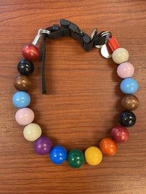 Furry Beads Collar Rainbow 2.0