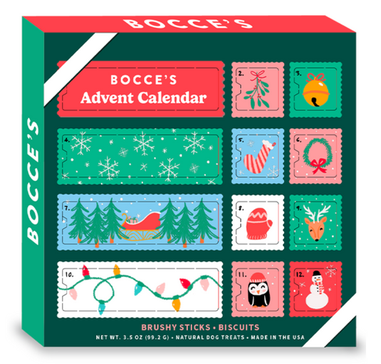 Bocce s Bakery Holiday Advent Calendar Brushy Sticks Biscuits 3.5 oz Discover Dogs