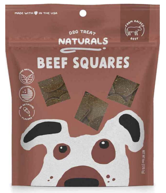Dog Treat Naturals Beef Squares 6oz