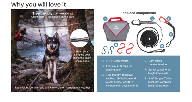 Load image into Gallery viewer, Kurgo Dog Ridgeline Tie Out 30'
