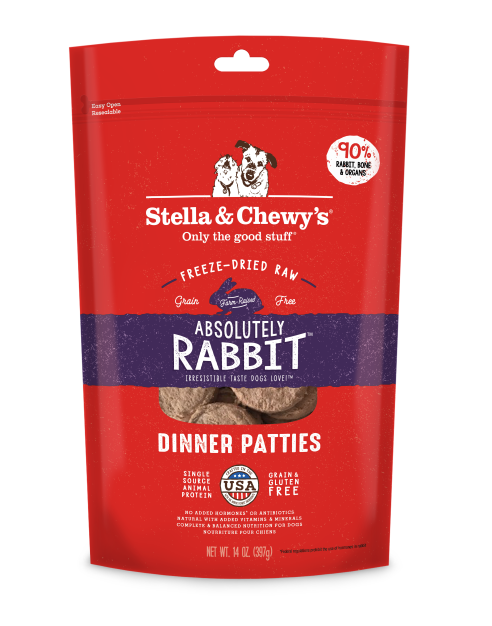 Load image into Gallery viewer, Stella &amp; Chewy's Dog Freeze-Dried Absolutely Rabbit Patties 14 oz
