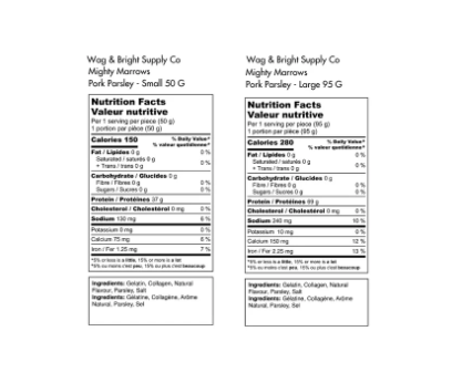 Load image into Gallery viewer, Wag &amp; Bright Mighty Marrows Collagen Dental Chews Pork &amp; Parsley
