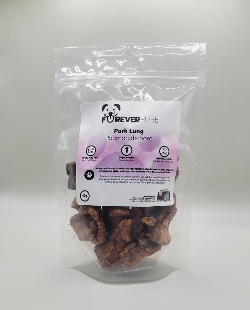 Load image into Gallery viewer, Furever Pure Pork Lung Bites 40g
