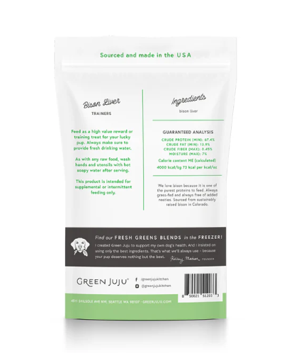 Green Juju Freeze-Dried Bison Liver Trainers