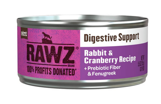 Rawz Cat Can Digestive Support Rabbit & Cranberry Pate 155g