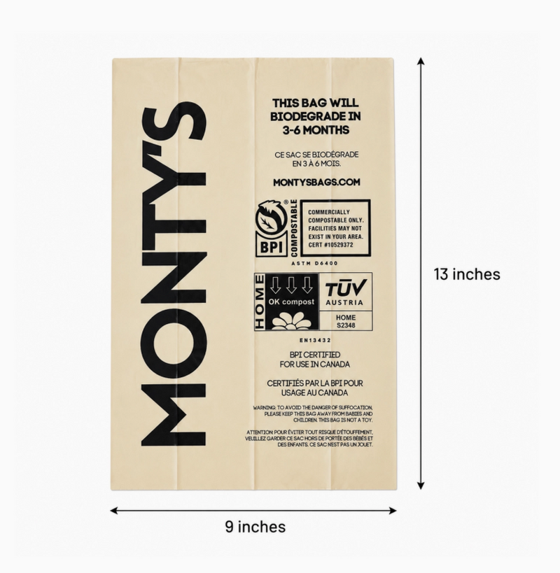 Load image into Gallery viewer, Monty's Compostable Corn Starch Large Poop Bags
