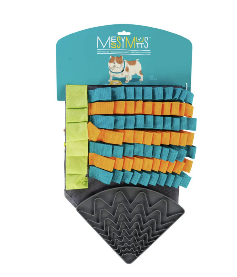 Load image into Gallery viewer, Messy Mutts Square Forage Mat with Suction &amp; Lick Mat 16&#39;&#39;
