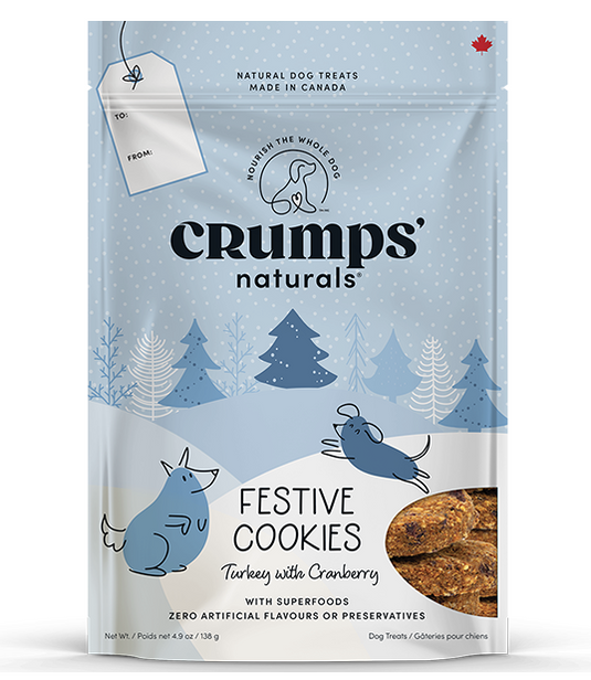 Crumps Dog Holiday Festive Cookies Turkey with Cranberry 270g