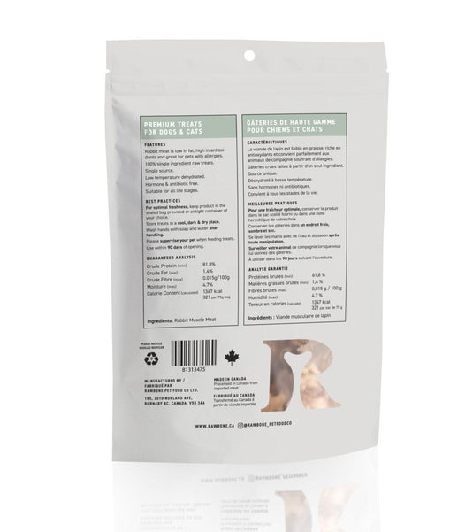 Rawbone Pet Food Co Rabbit Krisps 55g