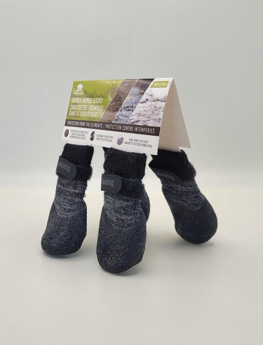 Foufou Heritage Rubber Dipped Socks Black