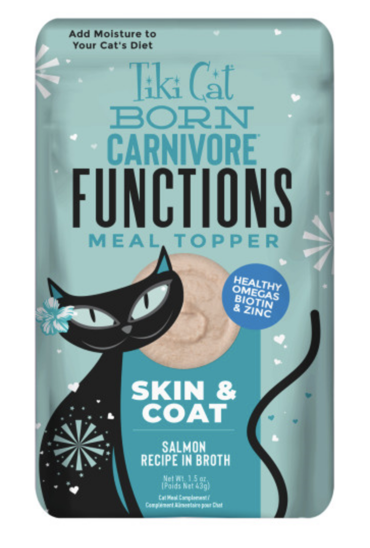 Load image into Gallery viewer, Tiki Cat Born Carnivore Functional Topper Skin &amp; Coat 1.5oz
