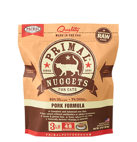 Primal Cat Raw Pork Nuggets 3lb