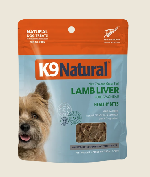K9 Natural Lamb Liver Healthy Bites Treats 50g