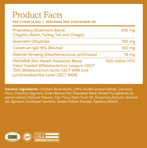 Fera Pet Organics Allergy & Immune Soft Chews for Dogs 90ct