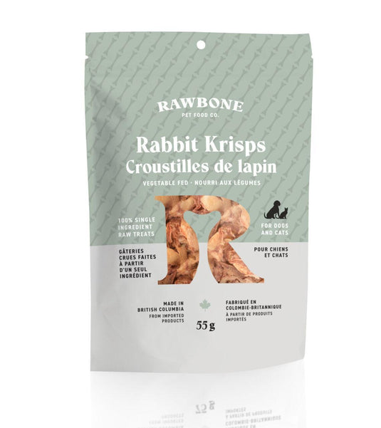 Rawbone Pet Food Co Rabbit Krisps 55g