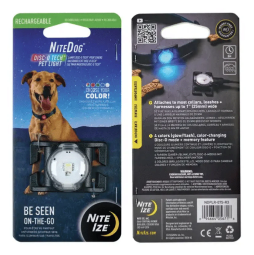 Nite Ize NiteDog Rechargeable Pet Light Disc-O Select