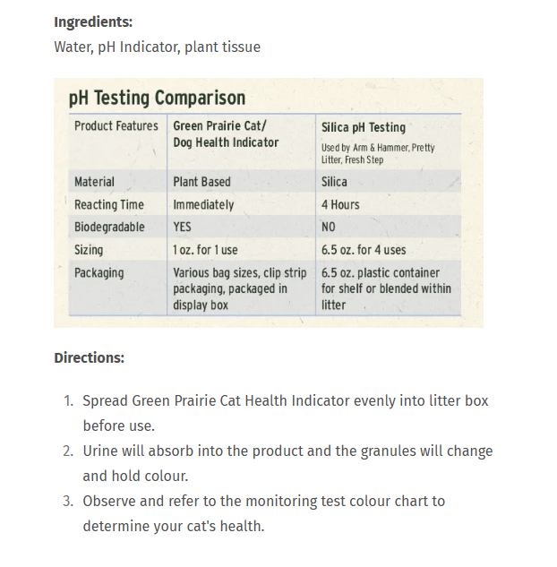 Load image into Gallery viewer, Green Prairie Cat Health Indicator pH Testing 20g

