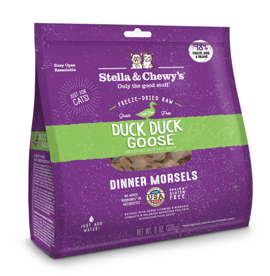 Stella & Chewy's Cat Freeze-Dried Duck Duck Goose Morsels 8 oz