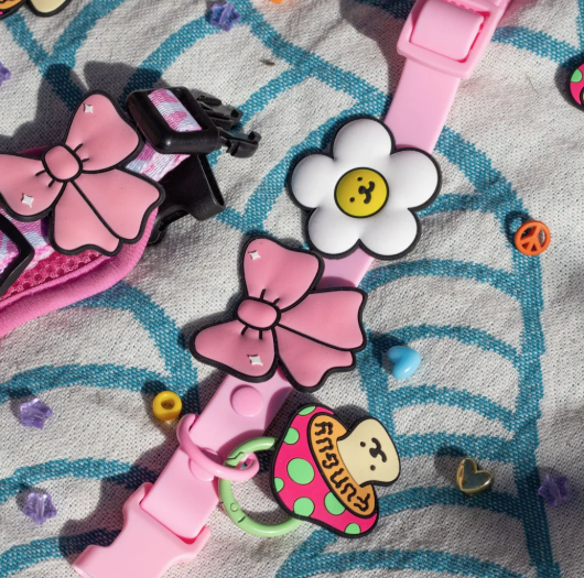 Load image into Gallery viewer, Jiby Dog Charm Pink Ribbon
