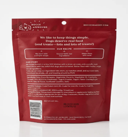 Load image into Gallery viewer, Bocce's Bakery Frosted Cran Crumble 6oz
