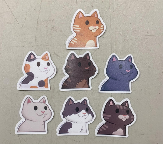 Cat Stickers by Sam Assorted