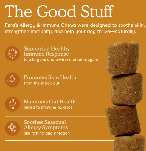 Fera Pet Organics Allergy & Immune Soft Chews for Dogs 90ct