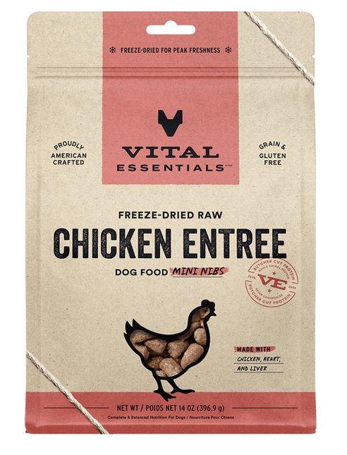 Vital Essentials Freeze Dried Chicken Entree Mini Nibs 14 oz