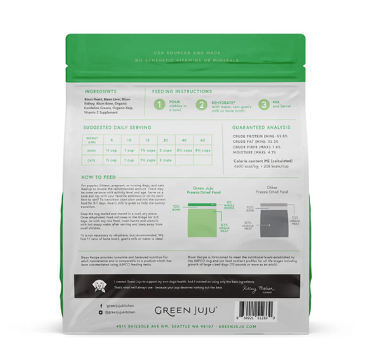 Green Juju Bison Freeze Dried 14oz