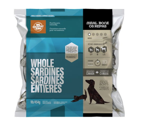 Big Country Raw Frozen Sardines 1lb
