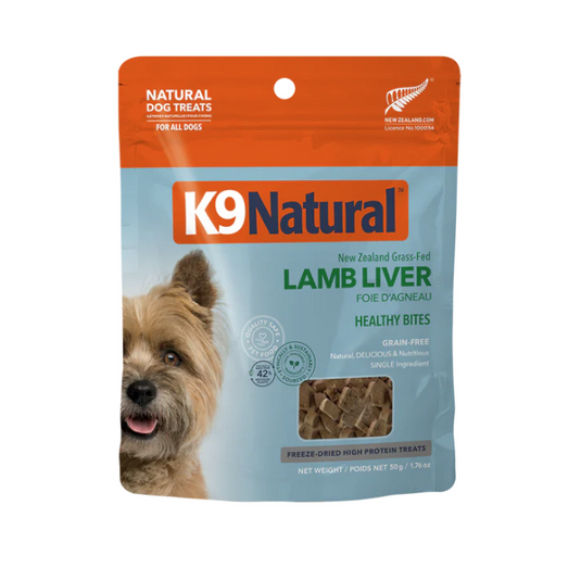 K9 Natural Lamb Liver Healthy Bites Treats 50g