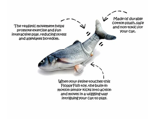 Load image into Gallery viewer, Royal Pet Floppy Fish Interactive Cat Toy
