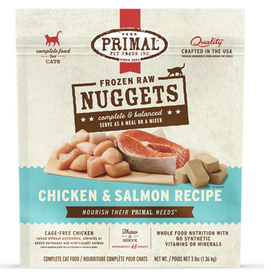 Primal Cat Raw Chicken/Salmon Nuggets 3lb
