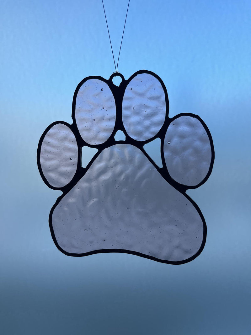 Load image into Gallery viewer, Stained Glass Paw Print
