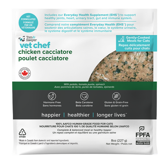 Tom & Sawyer Cat Vet Chef Chicken Cacciatore 227g