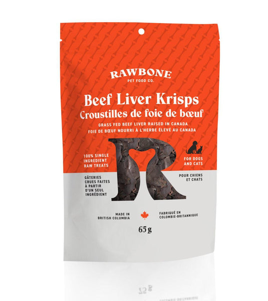 Rawbone Pet Food Co Beef Liver Krisps 65g