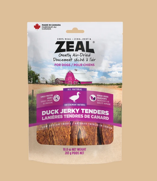 Zeal Dog Duck Jerky 10oz