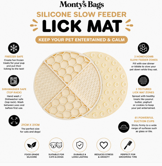 Monty's Silicone Slow Feeder Lick Mat
