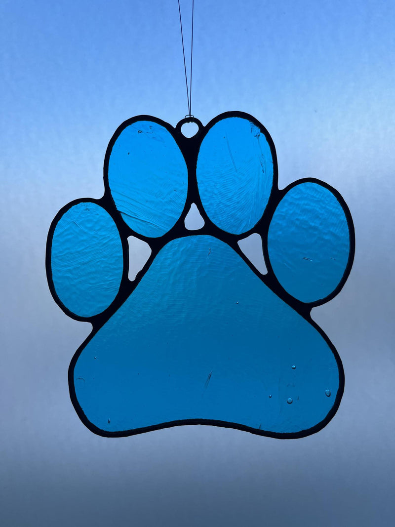 Load image into Gallery viewer, Stained Glass Paw Print
