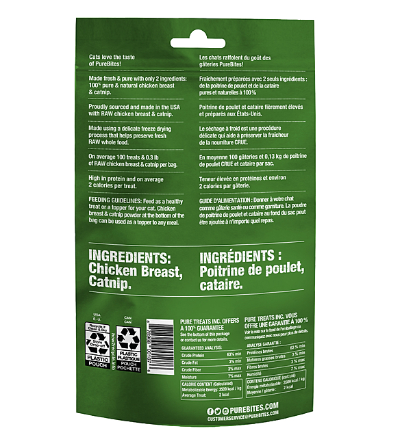 Load image into Gallery viewer, Pure Bites Freeze-Dried Chicken &amp; Catnip 37g
