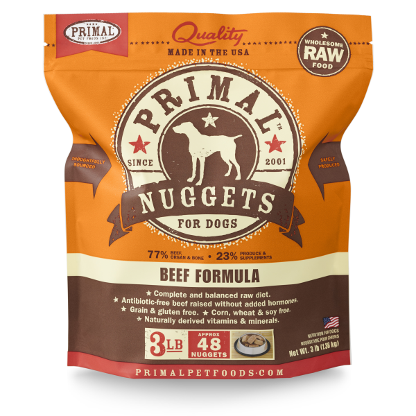 Load image into Gallery viewer, Primal Dog Raw Beef Frozen Nuggets
