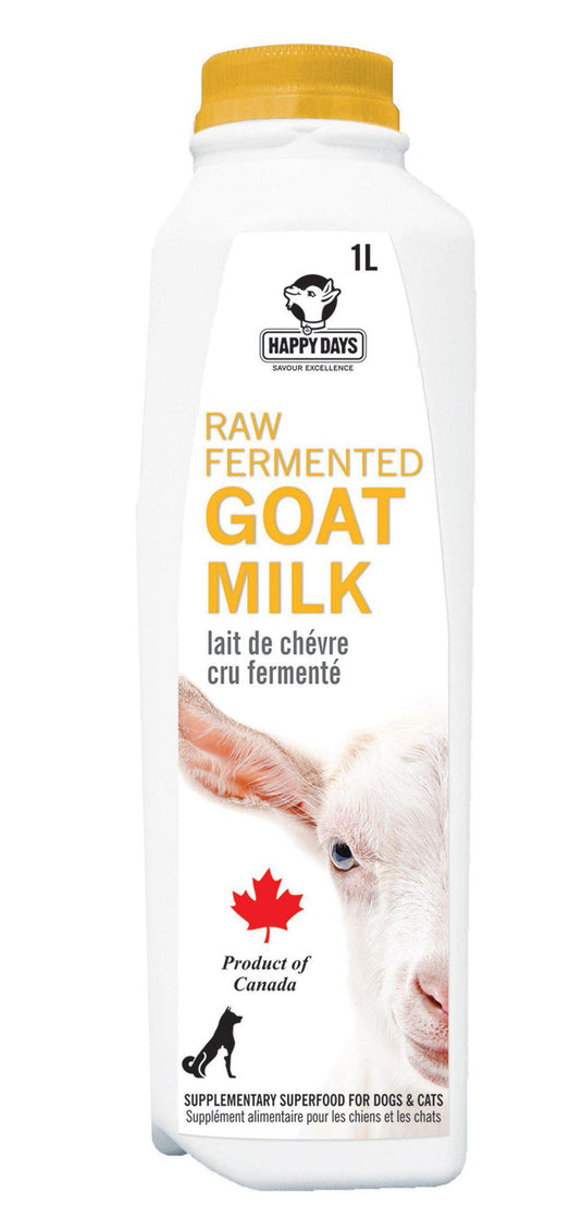 Happy Days Raw Fermented Goat Milk 1L - Discover Dogs